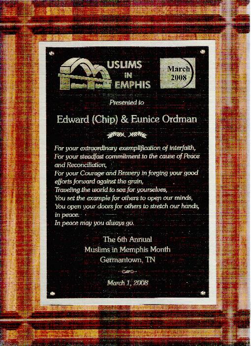 Award given March 1, 2008